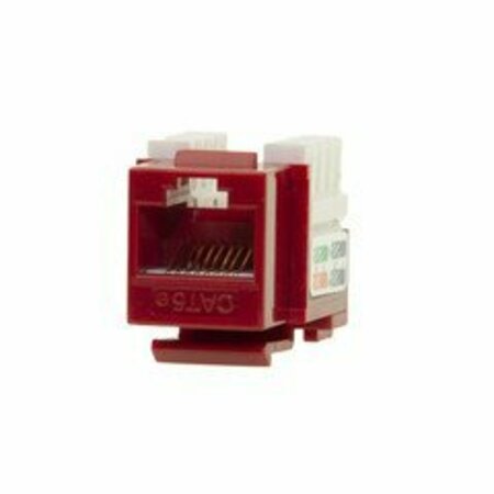 SWE-TECH 3C Cat5e Keystone Jack, Red, RJ45 Female to 110 Punch Down FWT310-121RD